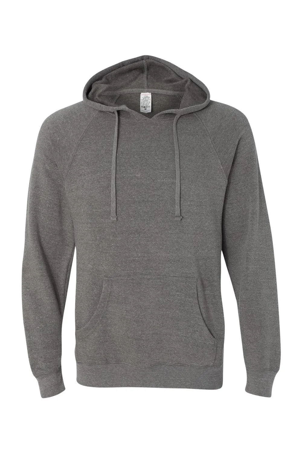 Independent Trading Company Mens Special Blend Raglan Hooded Sweatshirt Hoodie w/ Pouch Pocket - Nickel Grey