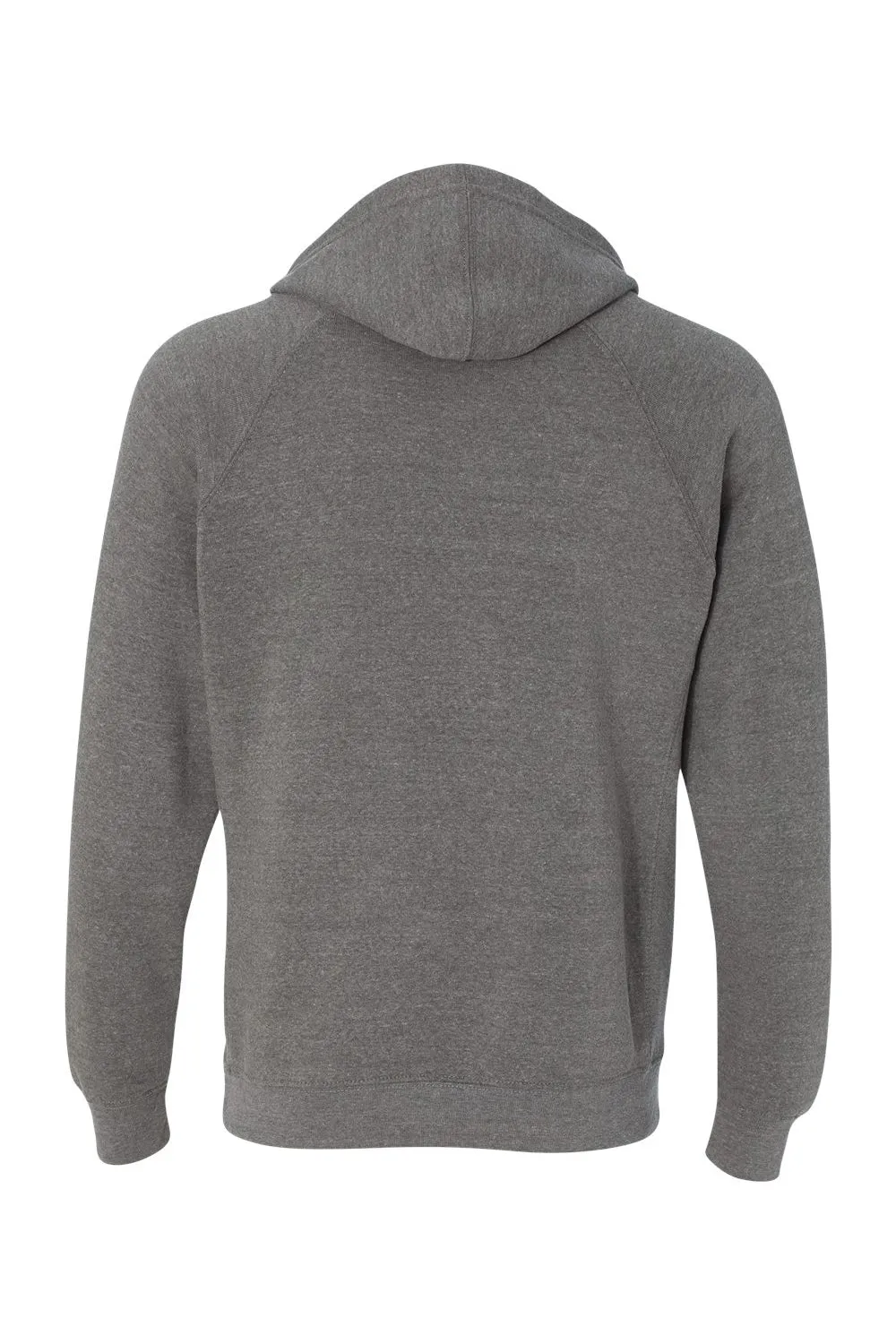 Independent Trading Company Mens Special Blend Raglan Hooded Sweatshirt Hoodie w/ Pouch Pocket - Nickel Grey