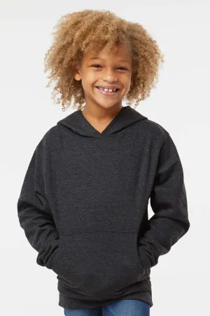 Independent Trading Company Youth Hooded Sweatshirt Hoodie w/ Pouch Pocket - Heather Charcoal Grey