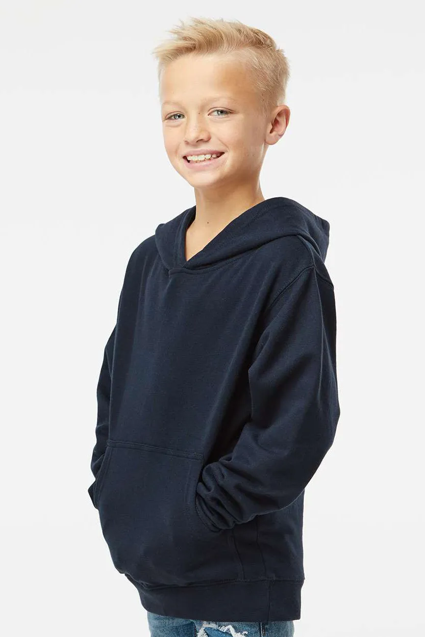 Independent Trading Company Youth Hooded Sweatshirt Hoodie w/ Pouch Pocket - Navy Blue
