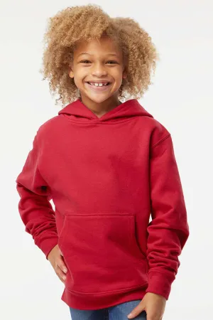 Independent Trading Company Youth Hooded Sweatshirt Hoodie w/ Pouch Pocket - Red