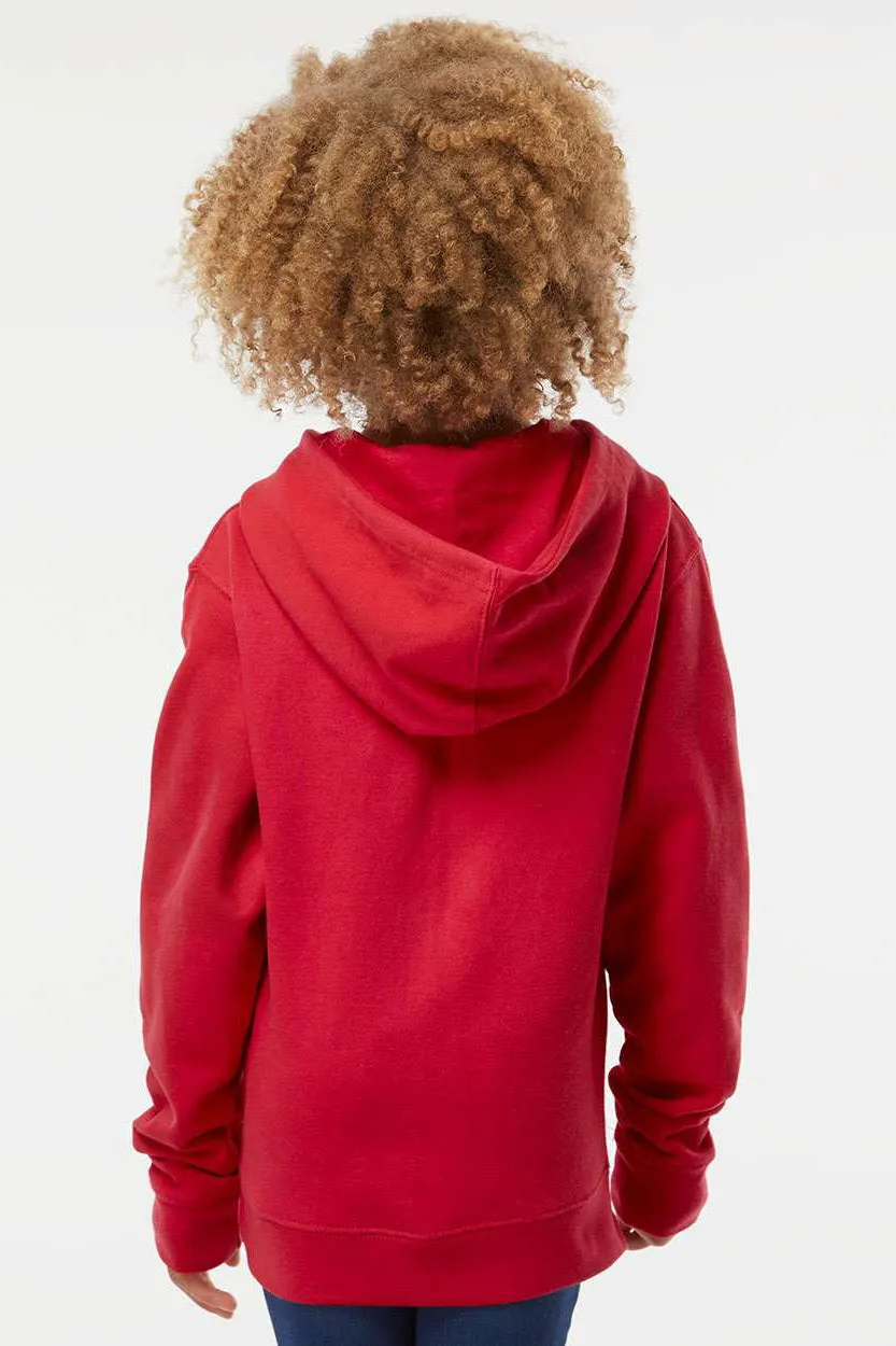 Independent Trading Company Youth Hooded Sweatshirt Hoodie w/ Pouch Pocket - Red