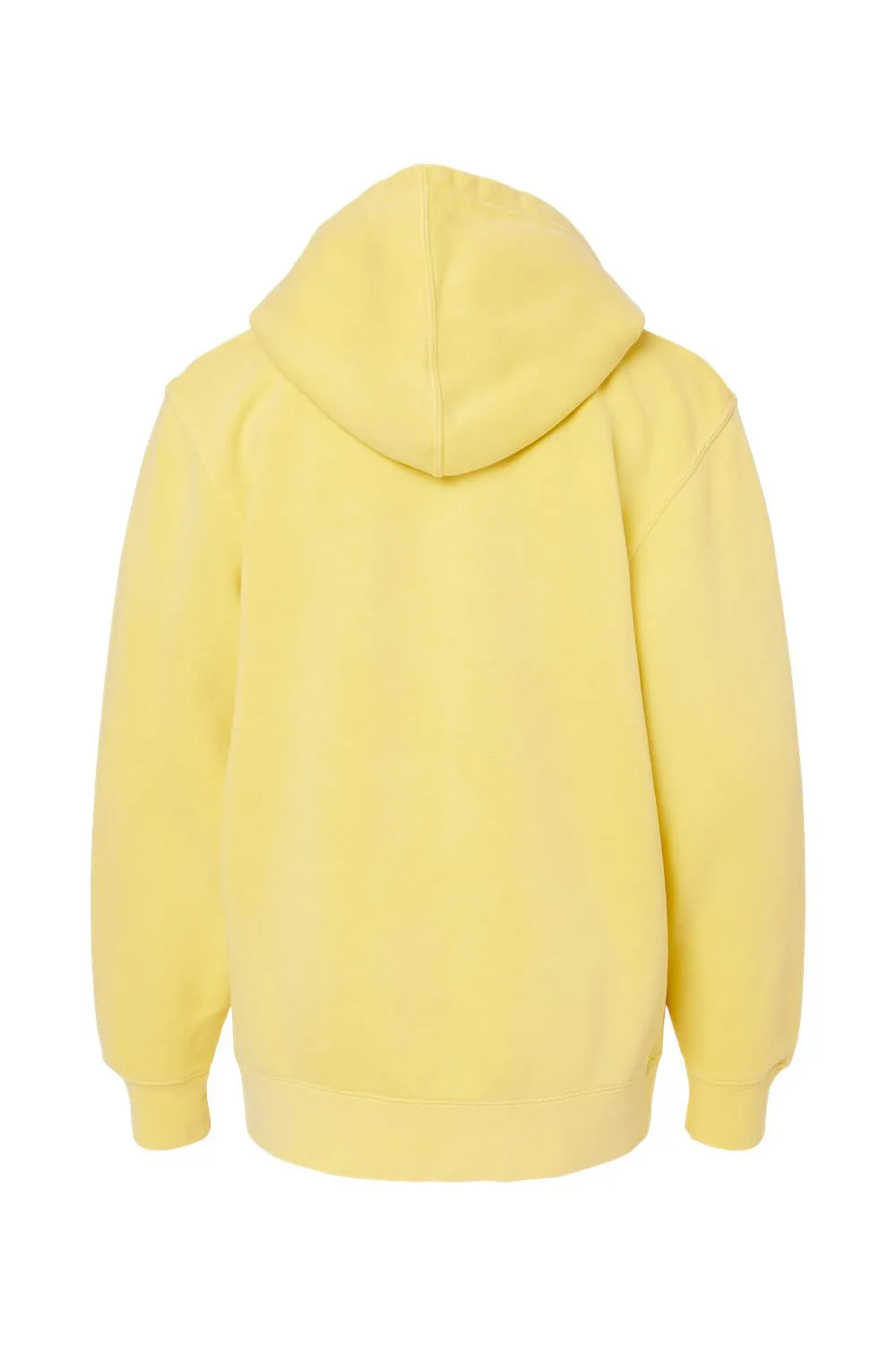 Independent Trading Company Youth Pigment Dyed Hooded Sweatshirt Hoodie w/ Pouch Pocket - Yellow