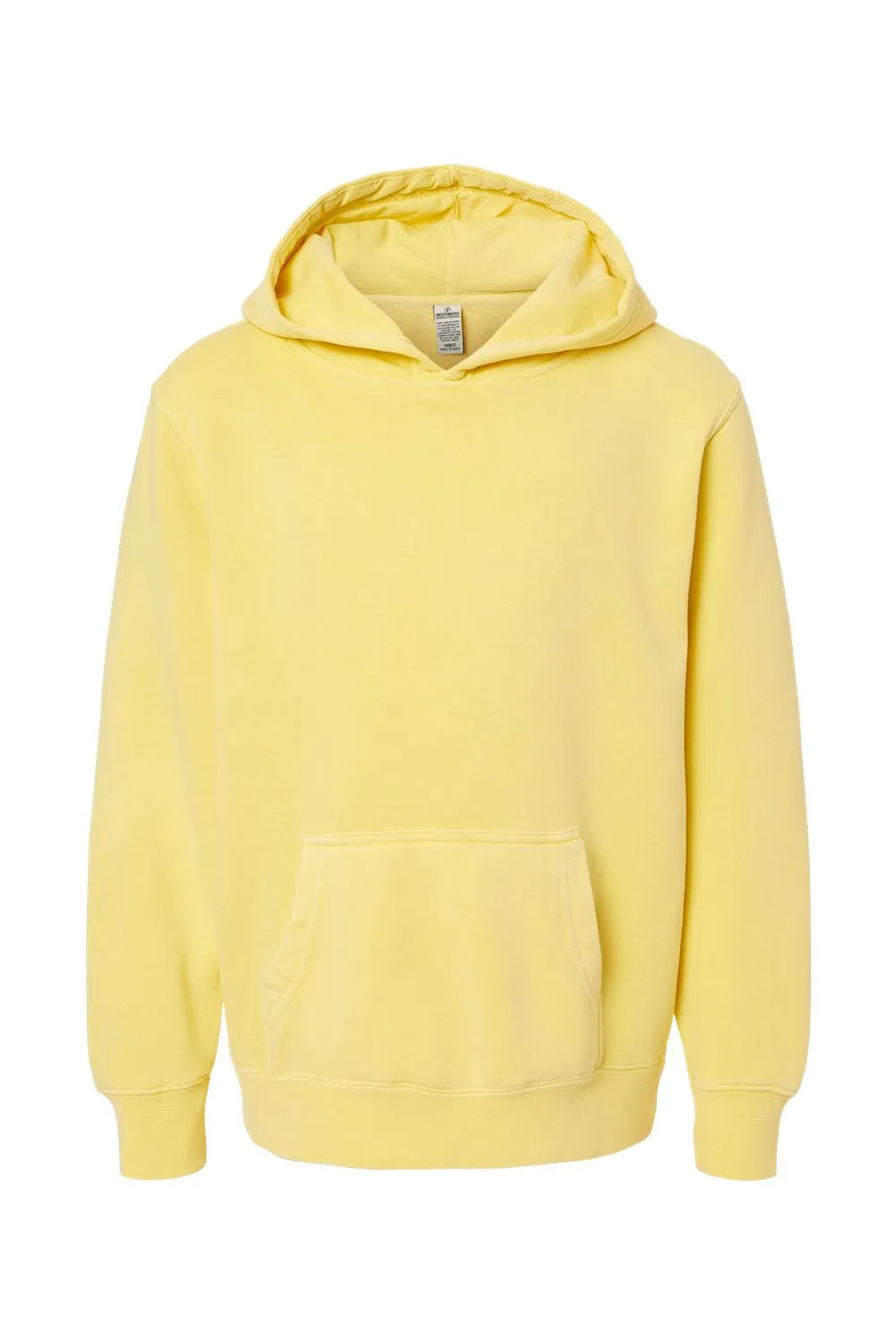 Independent Trading Company Youth Pigment Dyed Hooded Sweatshirt Hoodie w/ Pouch Pocket - Yellow