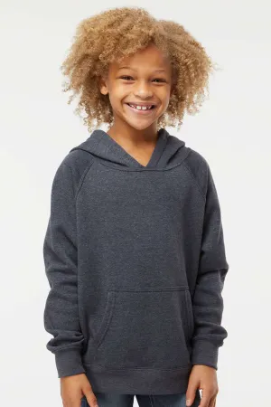 Independent Trading Company Youth Special Blend Raglan Hooded Sweatshirt Hoodie w/ Pouch Pocket - Midnight Navy Blue