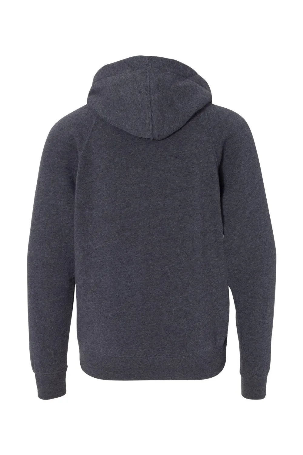Independent Trading Company Youth Special Blend Raglan Hooded Sweatshirt Hoodie w/ Pouch Pocket - Midnight Navy Blue