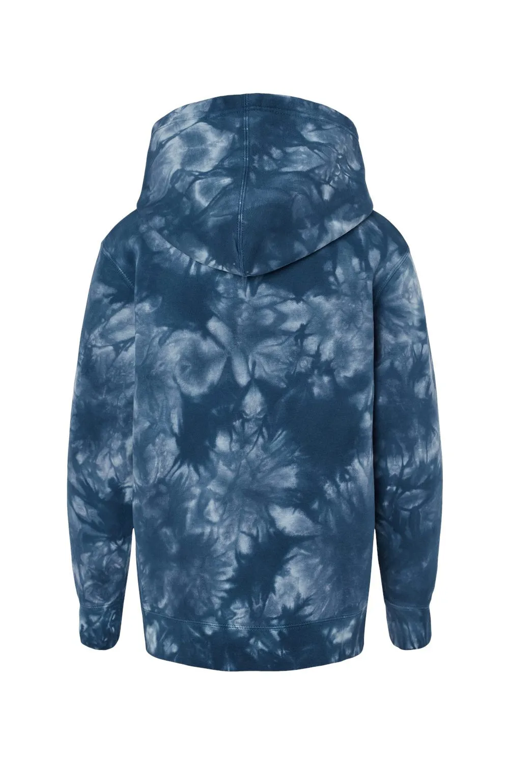 Independent Trading Company Youth Tie-Dye Hooded Sweatshirt Hoodie w/ Pouch Pocket - Navy Blue