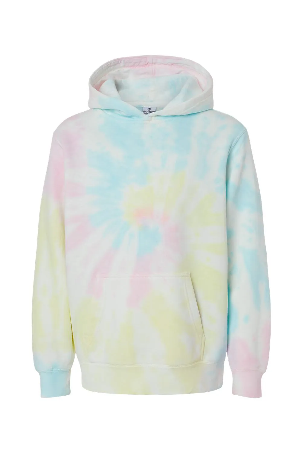 Independent Trading Company Youth Tie-Dye Hooded Sweatshirt Hoodie w/ Pouch Pocket - Sunset Swirl