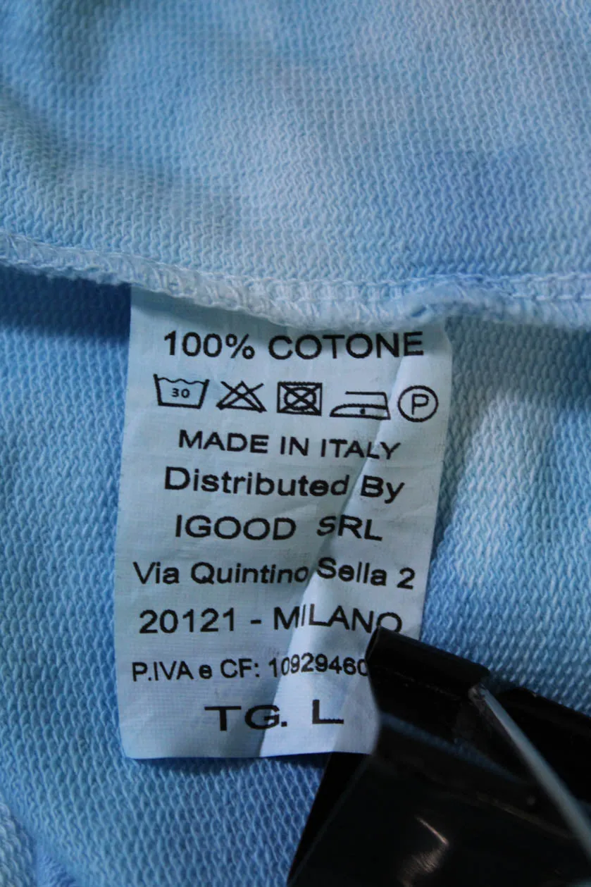 Ireneisgood Womens Crop Hoodie - Blue