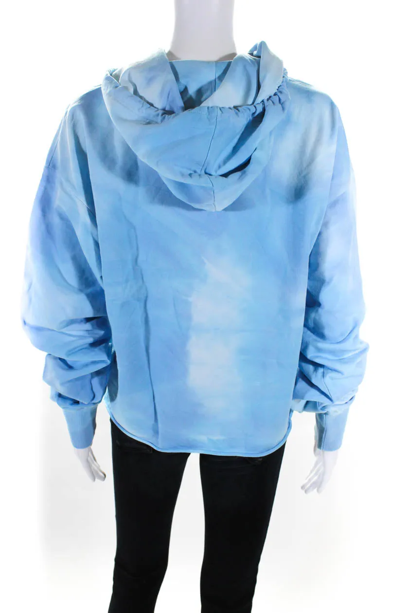 Ireneisgood Womens Crop Hoodie - Blue