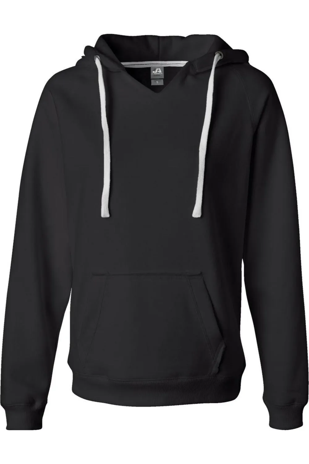 J. America Women´s Sueded V-Neck Hooded Sweatshirt