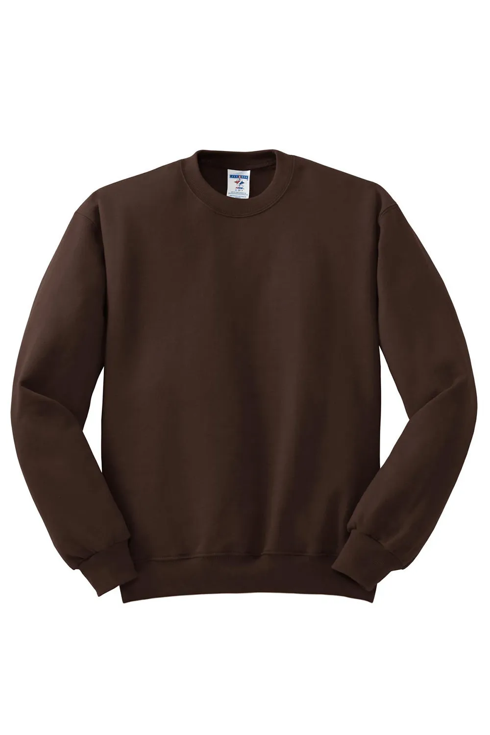 Jerzees Mens NuBlend Fleece Crewneck Sweatshirt - Chocolate Brown - Closeout