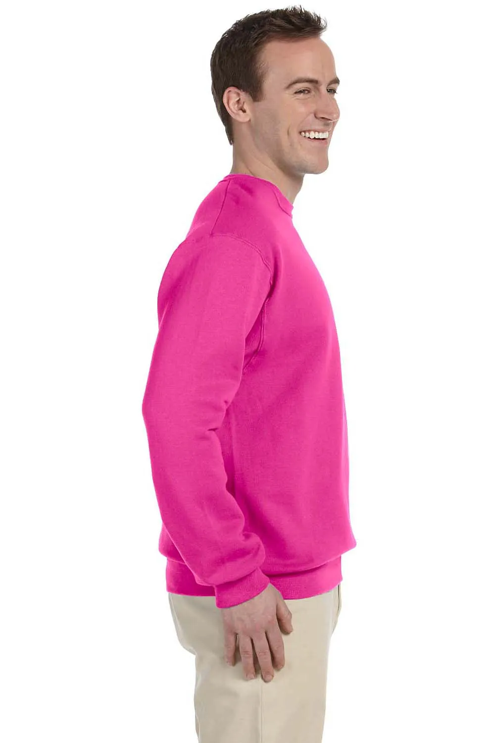 Jerzees Mens NuBlend Fleece Crewneck Sweatshirt - Cyber Pink