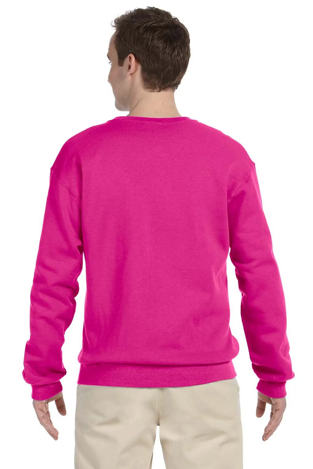 Jerzees Mens NuBlend Fleece Crewneck Sweatshirt - Cyber Pink