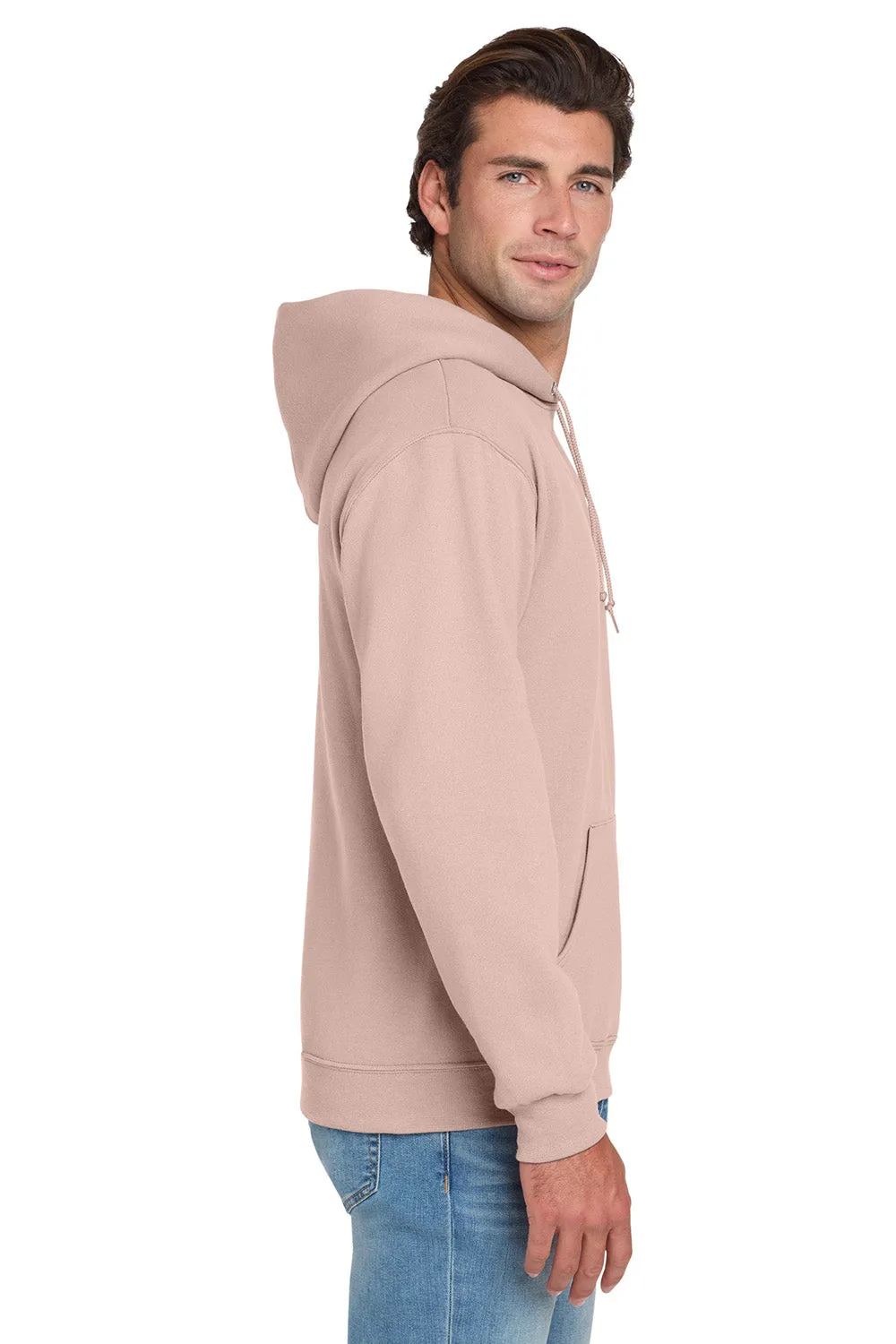 Jerzees Mens NuBlend Pill Resistant Fleece Hooded Sweatshirt Hoodie w/ Pouch Pocket - Blush Pink
