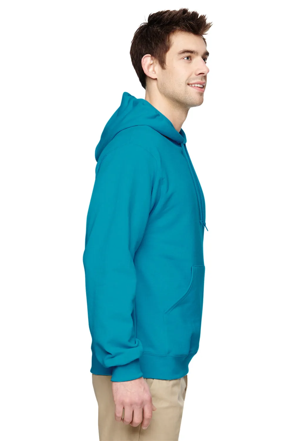 Jerzees Mens NuBlend Pill Resistant Fleece Hooded Sweatshirt Hoodie w/ Pouch Pocket - California Blue