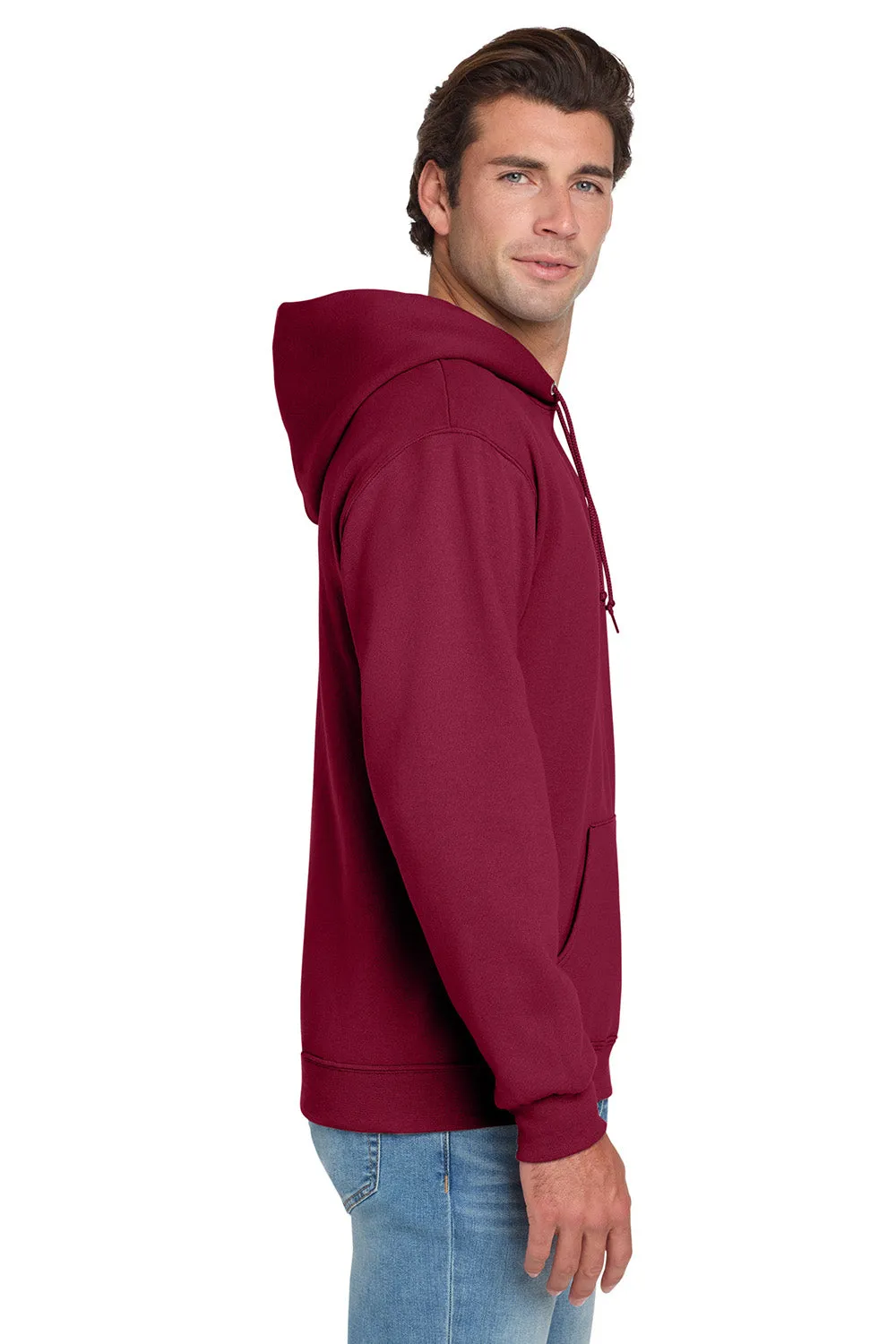 Jerzees Mens NuBlend Pill Resistant Fleece Hooded Sweatshirt Hoodie w/ Pouch Pocket - Cardinal Red