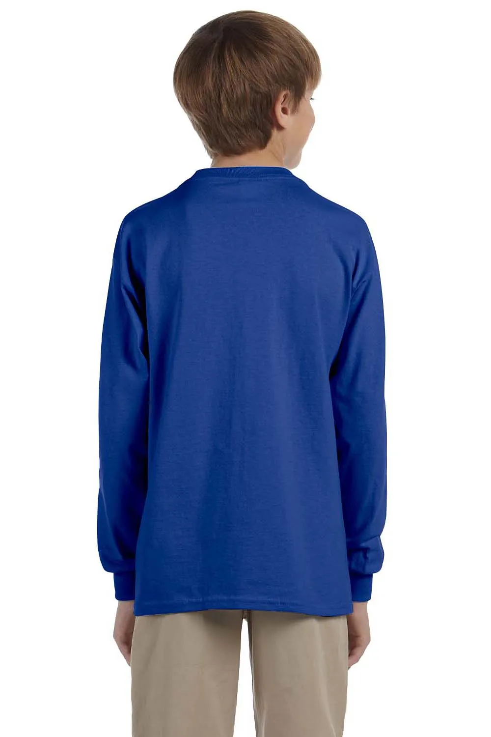 Jerzees Youth Dri-Power Moisture Wicking Long Sleeve Crewneck T-Shirt - Royal Blue