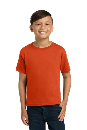 Jerzees Youth Dri-Power Moisture Wicking Short Sleeve Crewneck T-Shirt - Burnt Orange