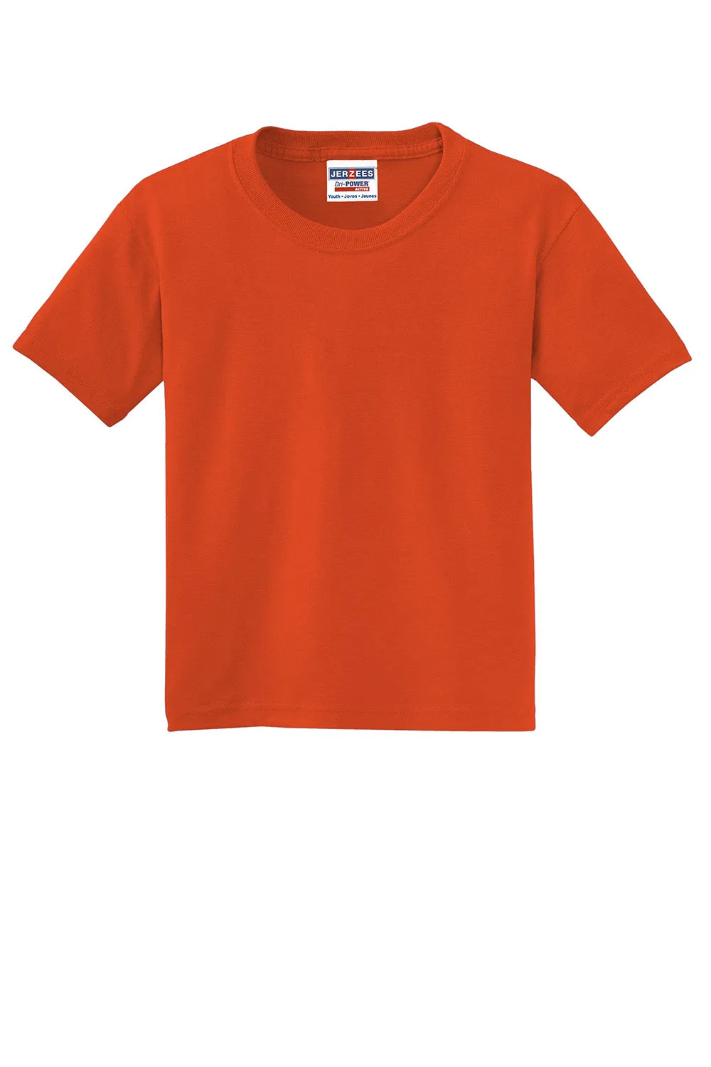 Jerzees Youth Dri-Power Moisture Wicking Short Sleeve Crewneck T-Shirt - Burnt Orange