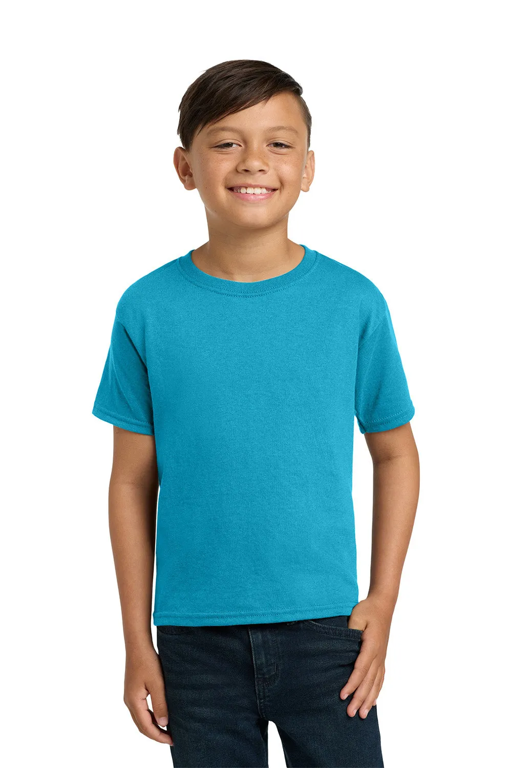 Jerzees Youth Dri-Power Moisture Wicking Short Sleeve Crewneck T-Shirt - California Blue