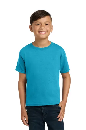 Jerzees Youth Dri-Power Moisture Wicking Short Sleeve Crewneck T-Shirt - California Blue