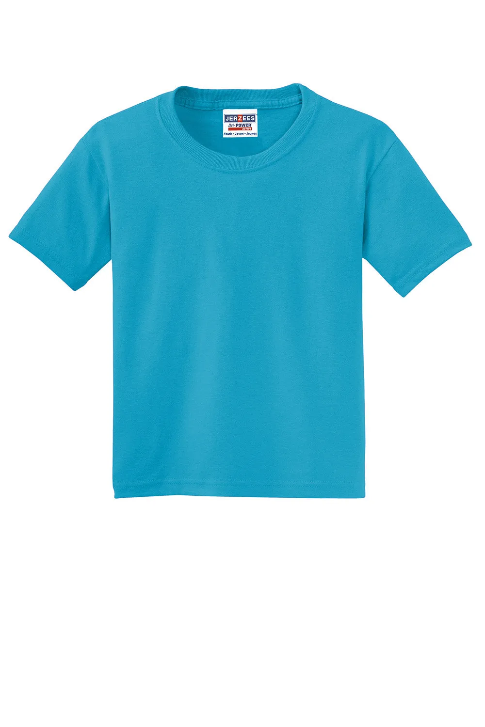 Jerzees Youth Dri-Power Moisture Wicking Short Sleeve Crewneck T-Shirt - California Blue