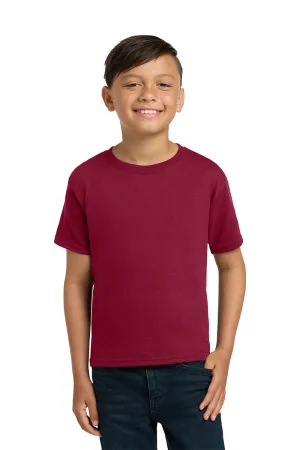 Jerzees Youth Dri-Power Moisture Wicking Short Sleeve Crewneck T-Shirt - Cardinal Red