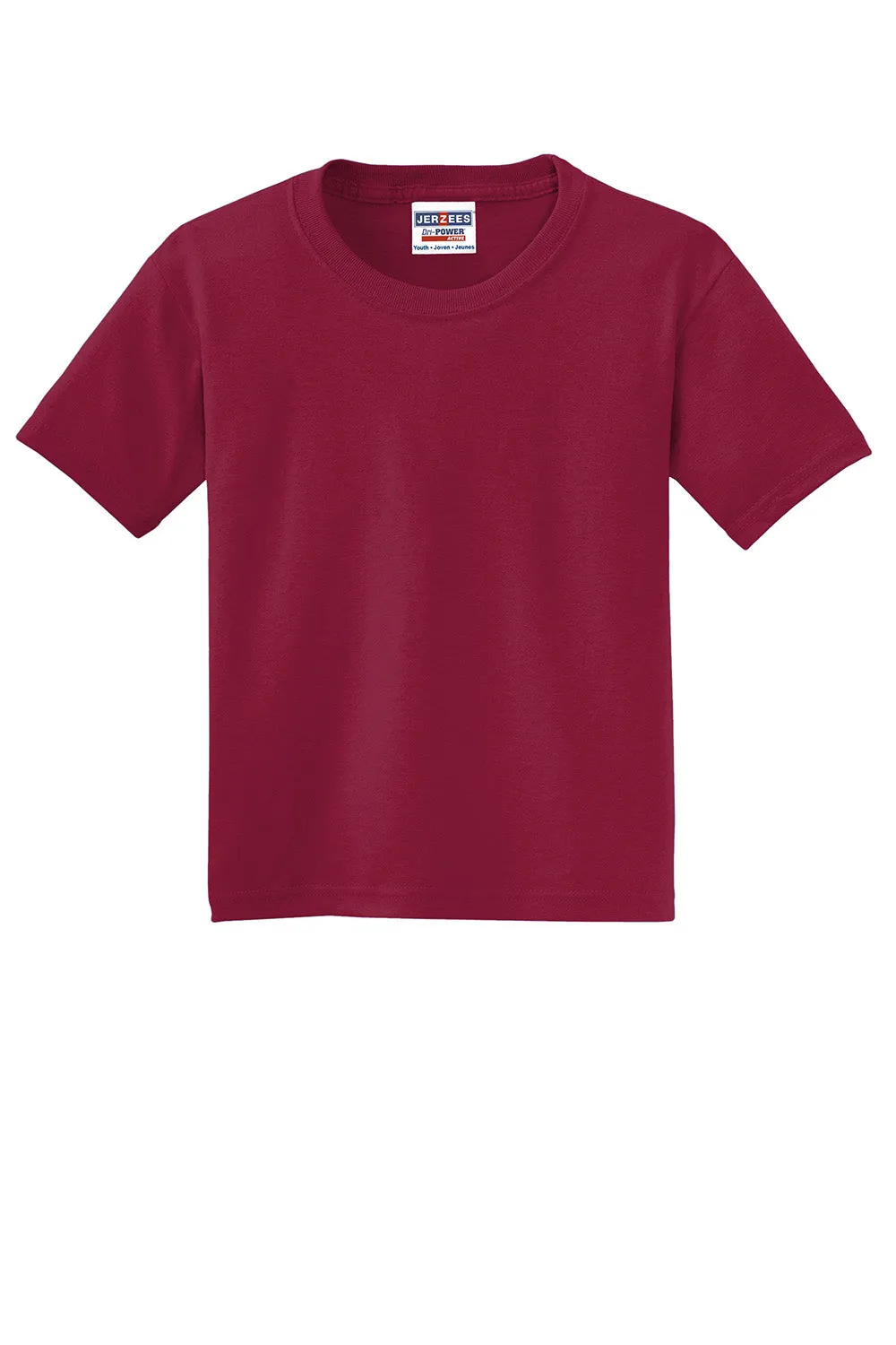 Jerzees Youth Dri-Power Moisture Wicking Short Sleeve Crewneck T-Shirt - Cardinal Red