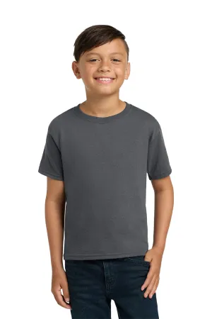 Jerzees Youth Dri-Power Moisture Wicking Short Sleeve Crewneck T-Shirt - Charcoal Grey
