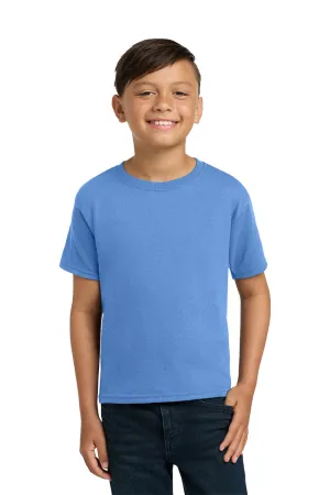 Jerzees Youth Dri-Power Moisture Wicking Short Sleeve Crewneck T-Shirt - Columbia Blue