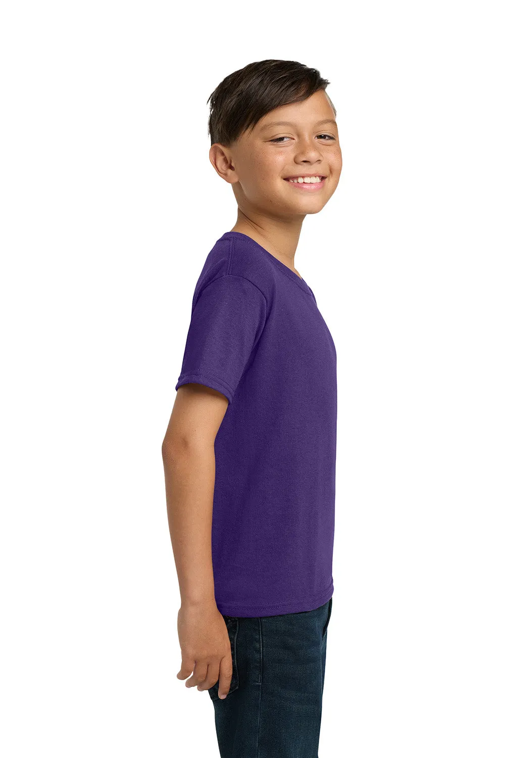 Jerzees Youth Dri-Power Moisture Wicking Short Sleeve Crewneck T-Shirt - Deep Purple