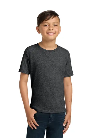 Jerzees Youth Dri-Power Moisture Wicking Short Sleeve Crewneck T-Shirt - Heather Black