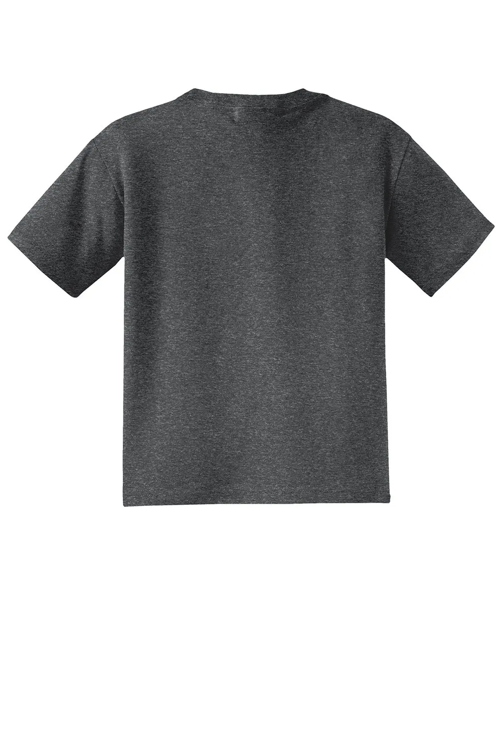 Jerzees Youth Dri-Power Moisture Wicking Short Sleeve Crewneck T-Shirt - Heather Black