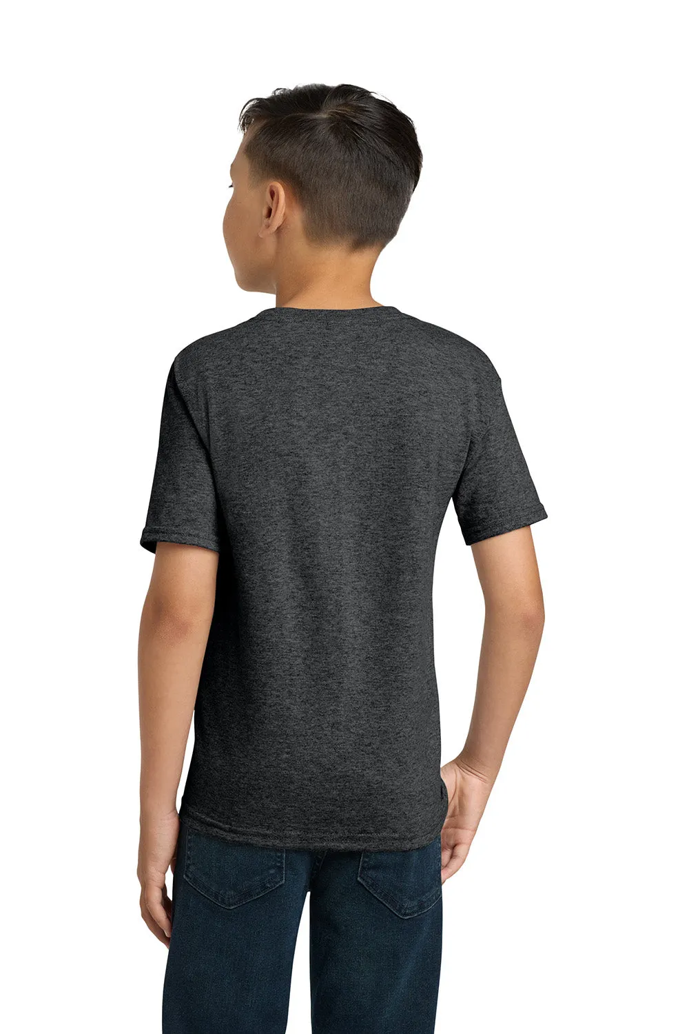 Jerzees Youth Dri-Power Moisture Wicking Short Sleeve Crewneck T-Shirt - Heather Black