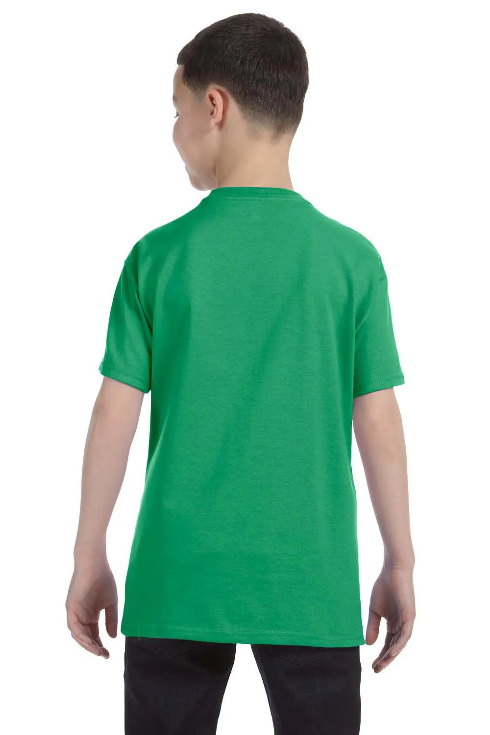 Jerzees Youth Dri-Power Moisture Wicking Short Sleeve Crewneck T-Shirt - Heather Irish Green