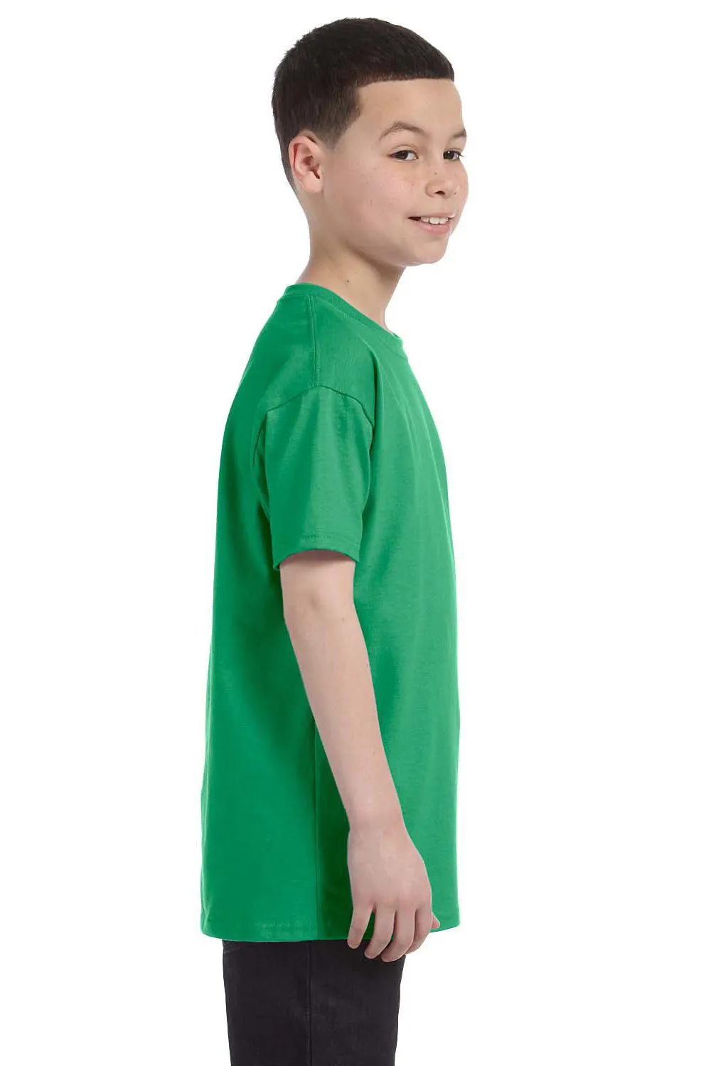 Jerzees Youth Dri-Power Moisture Wicking Short Sleeve Crewneck T-Shirt - Heather Irish Green