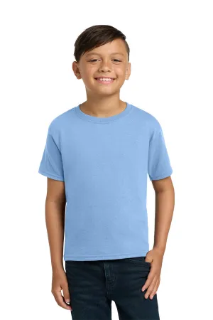 Jerzees Youth Dri-Power Moisture Wicking Short Sleeve Crewneck T-Shirt - Light Blue