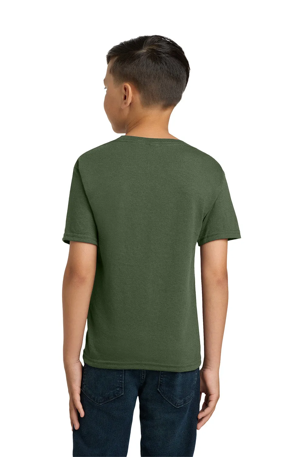 Jerzees Youth Dri-Power Moisture Wicking Short Sleeve Crewneck T-Shirt - Military Green