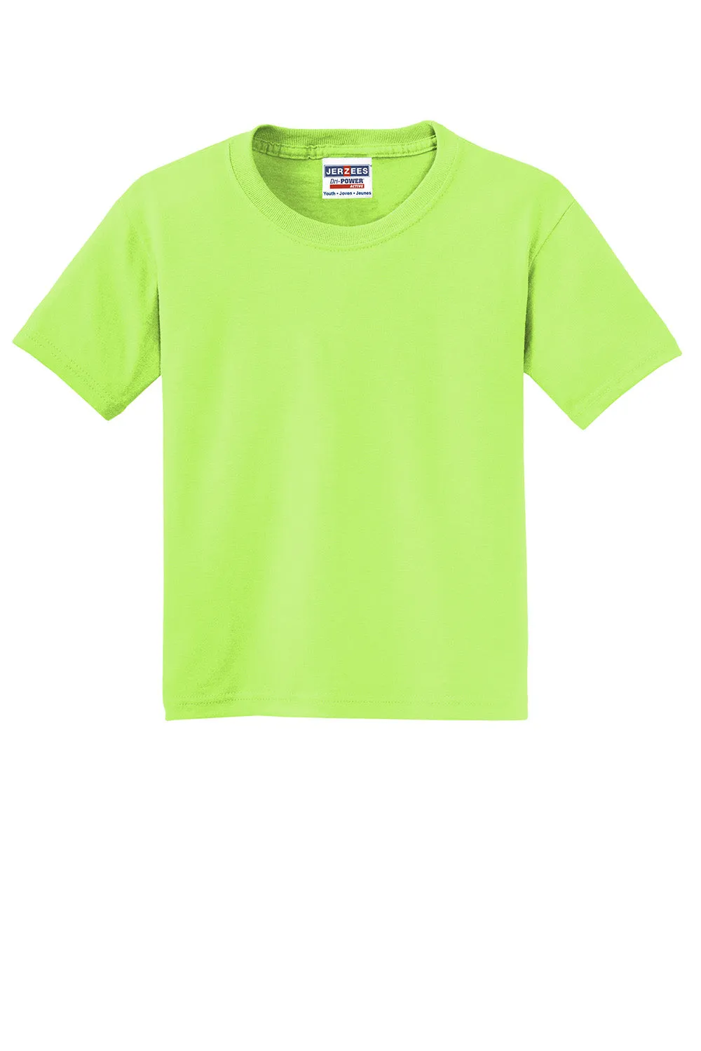 Jerzees Youth Dri-Power Moisture Wicking Short Sleeve Crewneck T-Shirt - Neon Green