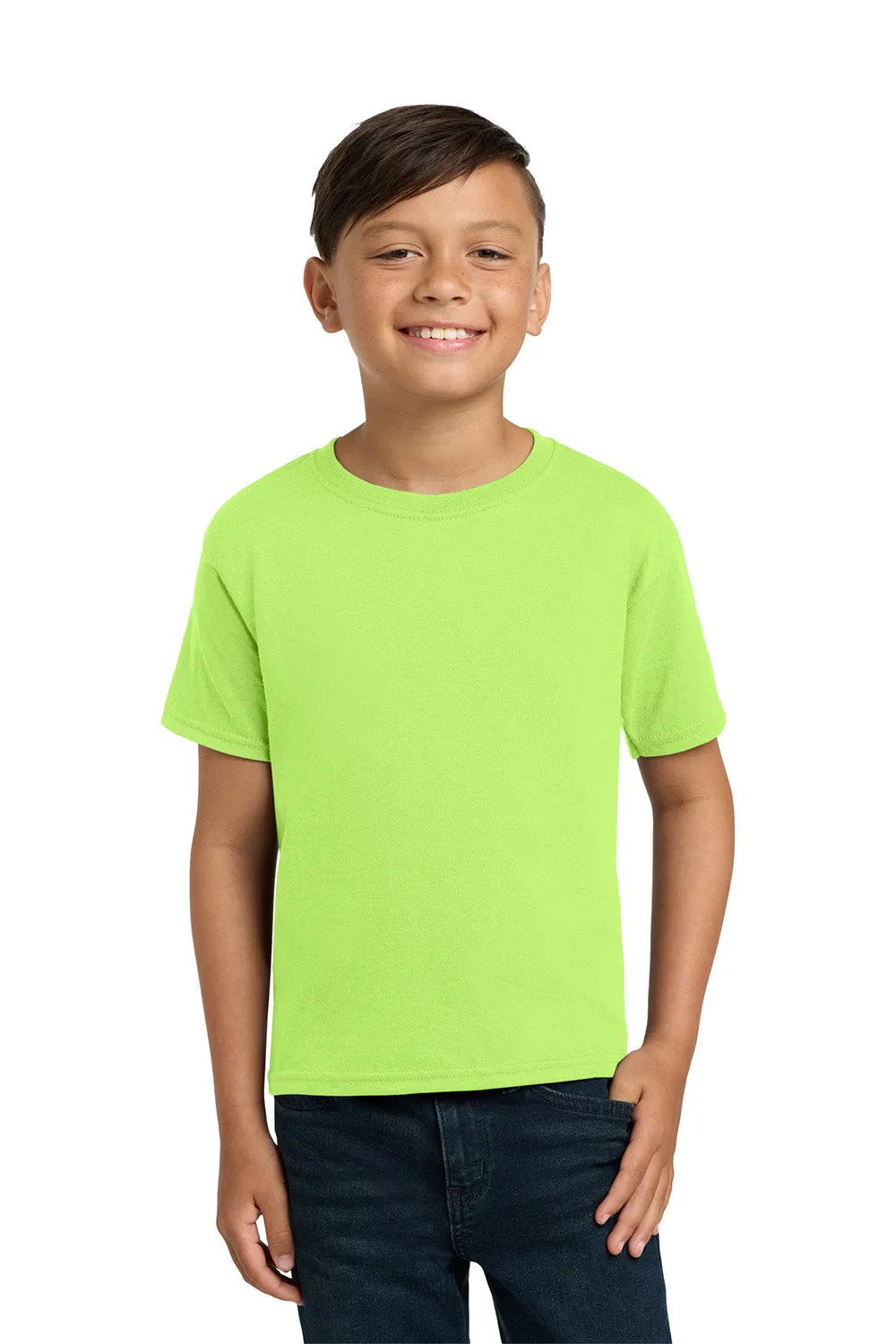 Jerzees Youth Dri-Power Moisture Wicking Short Sleeve Crewneck T-Shirt - Neon Green