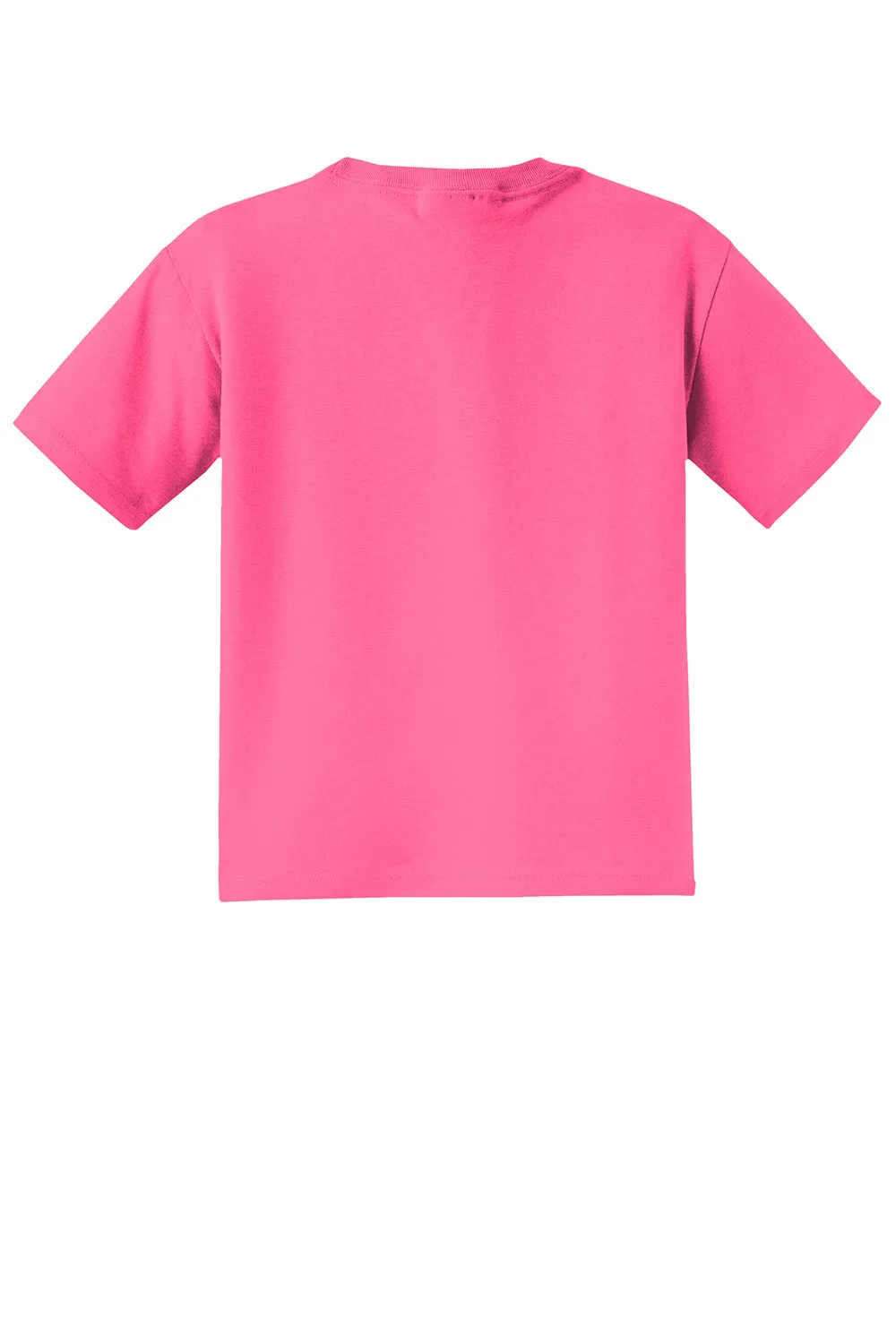 Jerzees Youth Dri-Power Moisture Wicking Short Sleeve Crewneck T-Shirt - Neon Pink