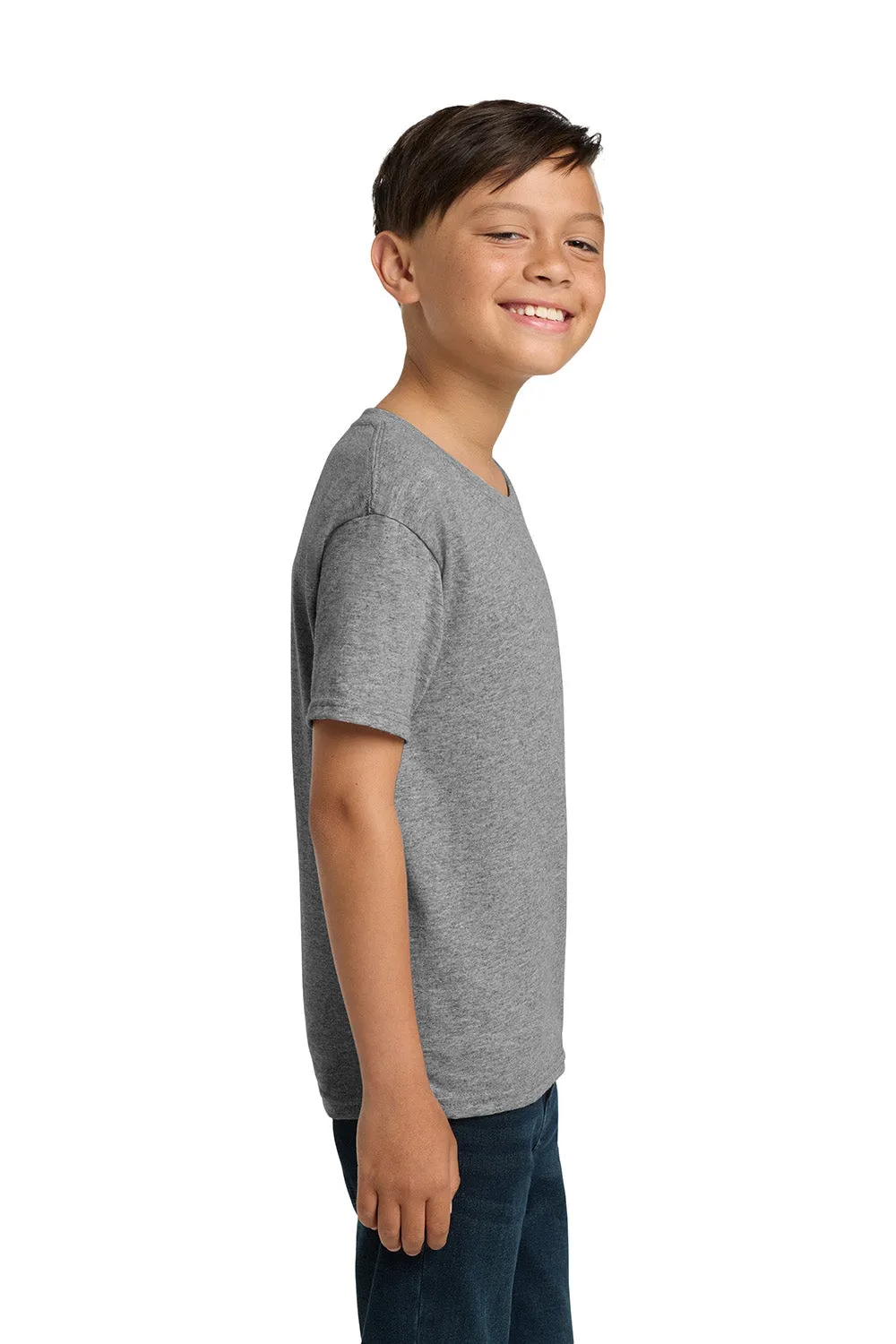 Jerzees Youth Dri-Power Moisture Wicking Short Sleeve Crewneck T-Shirt - Oxford Grey
