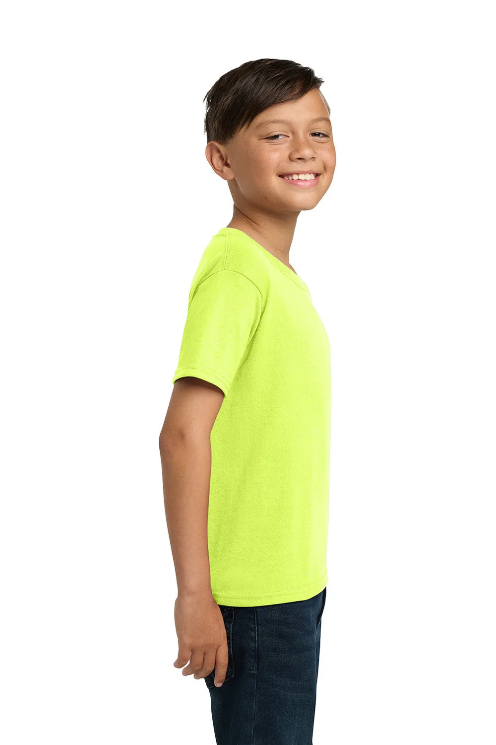 Jerzees Youth Dri-Power Moisture Wicking Short Sleeve Crewneck T-Shirt - Safety Green