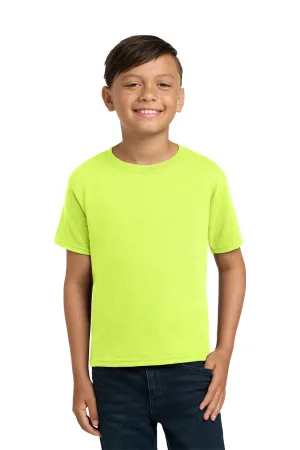 Jerzees Youth Dri-Power Moisture Wicking Short Sleeve Crewneck T-Shirt - Safety Green