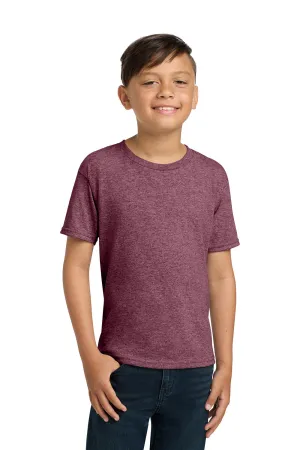 Jerzees Youth Dri-Power Moisture Wicking Short Sleeve Crewneck T-Shirt - Vintage Heather Maroon