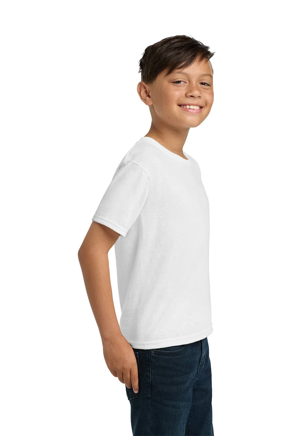 Jerzees Youth Dri-Power Moisture Wicking Short Sleeve Crewneck T-Shirt - White