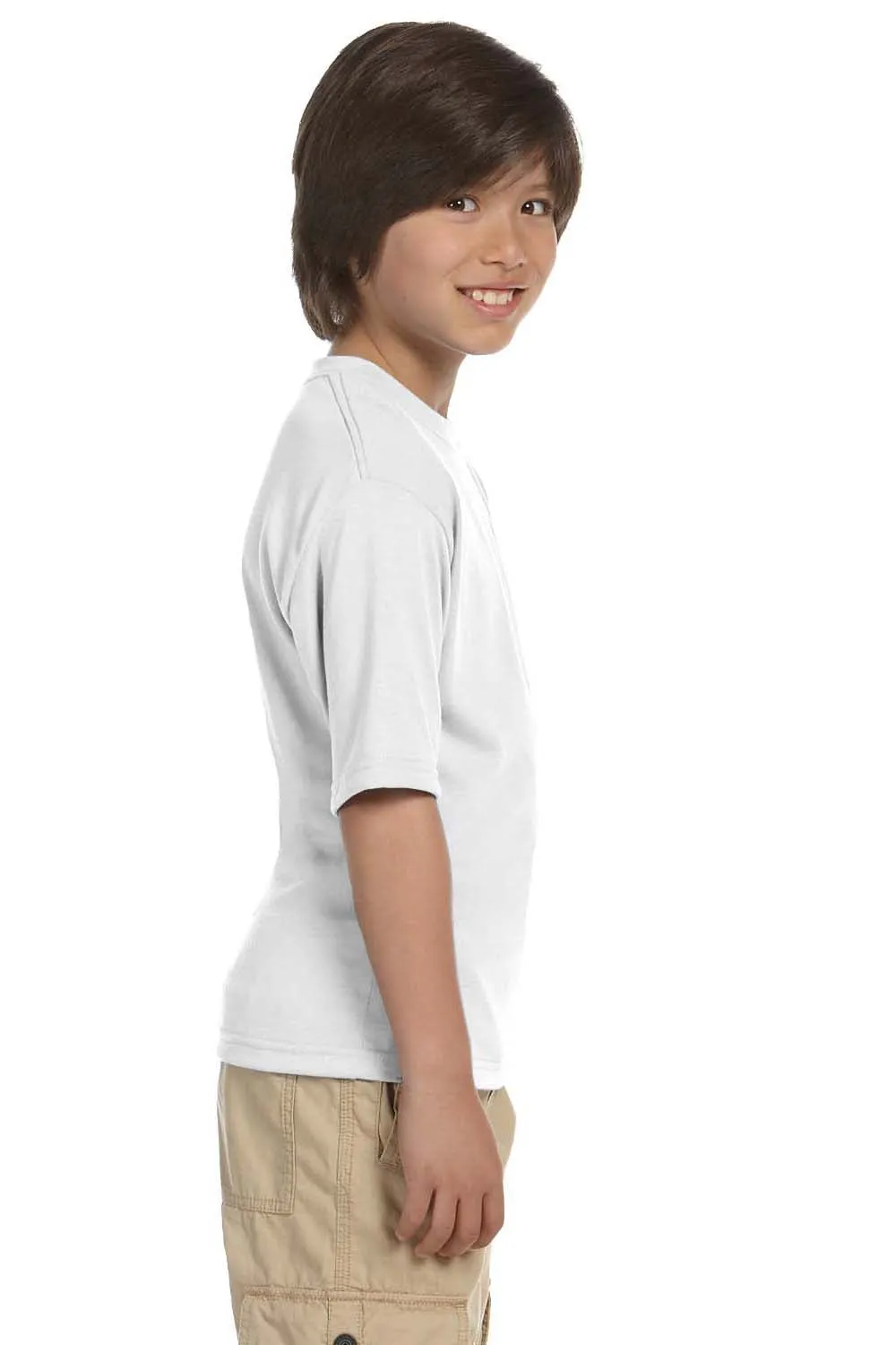 Jerzees Youth Dri-Power Moisture Wicking Short Sleeve Crewneck T-Shirt - White