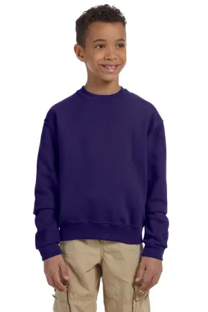 Jerzees Youth NuBlend Fleece Crewneck Sweatshirt - Deep Purple