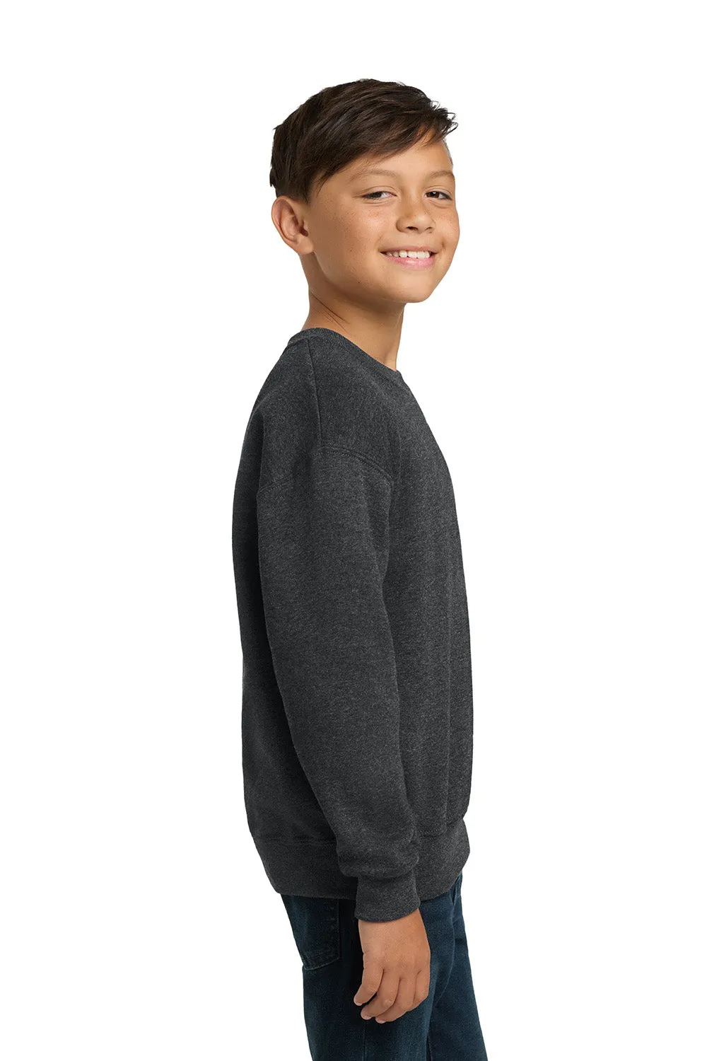 Jerzees Youth NuBlend Fleece Crewneck Sweatshirt - Heather Black